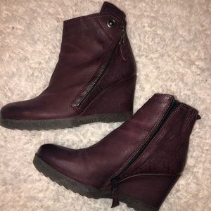 Miz Mooz Burgundy Ankle Boots